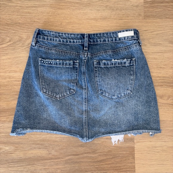 BlankNYC blue jean Two-Tone Denim and White Skirt size 26 - Picture 3 of 3